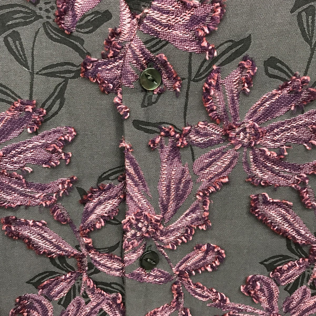 Needles V Neck Shirt Flower Cut jq花柄VネックロングスリーブシャツPU223 古着・中古-6枚目のアイテム画像