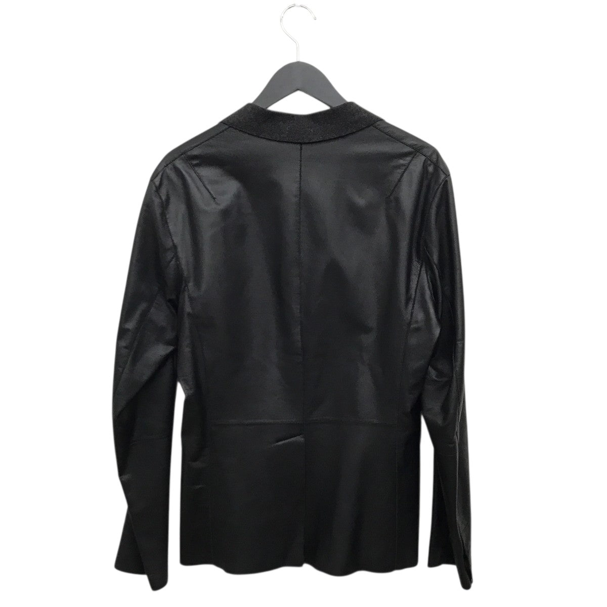 エンポリオアルマーニ　ブルゾン　レザー　 ジャケット 異素材 切り替え 黒 エンポリオアルマーニ ブルゾン レザー ジャケット 異素材 切り替え 黒