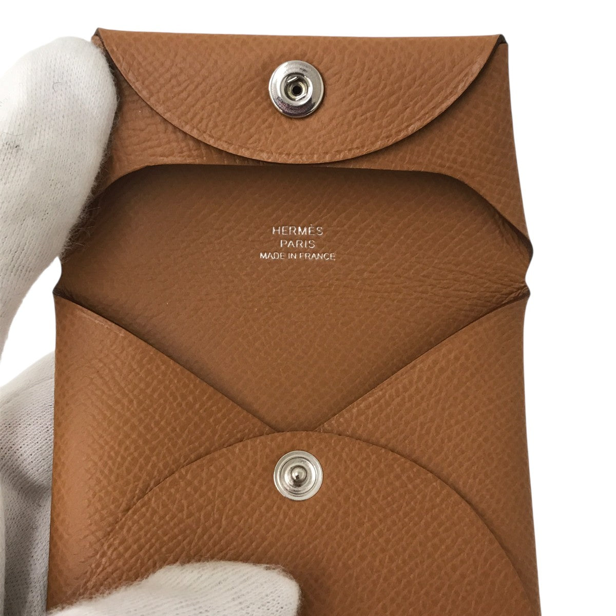 HERMES(エルメス) バスティア W刻印コインケース キャメル｜【公式