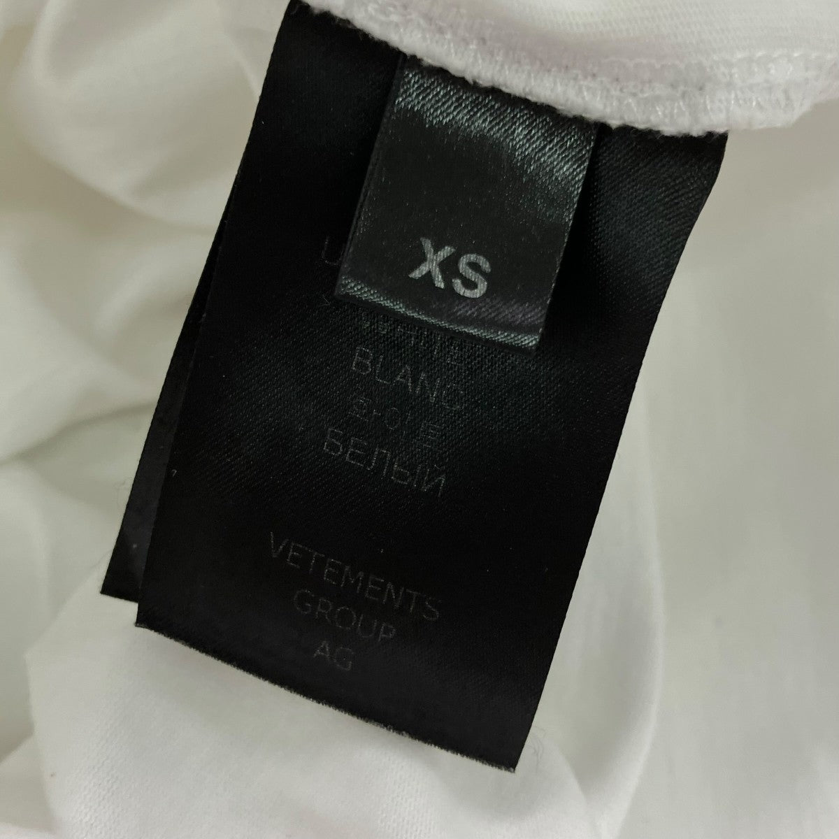 VETEMENTS(ヴェトモン) 半袖Tシャツ ホワイト サイズ XS｜【公式