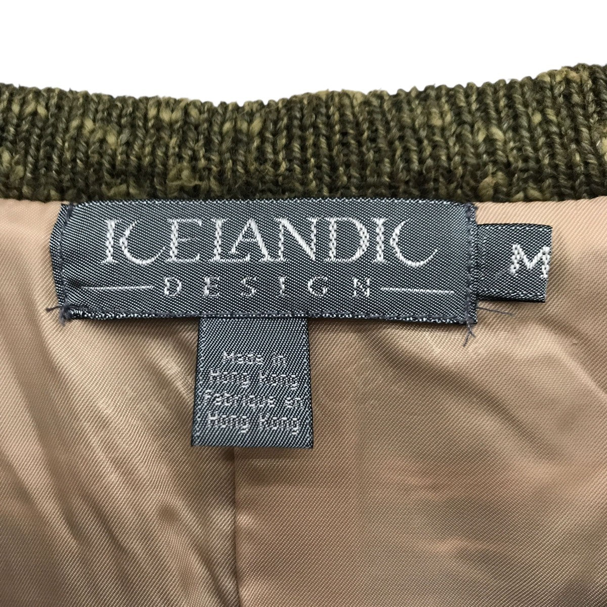 ICELANDIC 総柄 コンチョボタンニットカーディガン 古着・中古-3枚目のアイテム画像