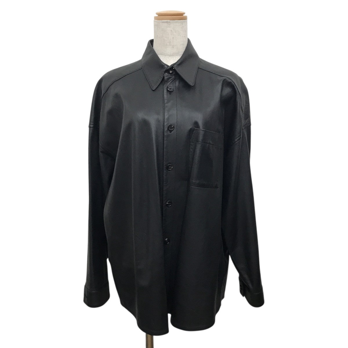 ラムレザーレギュラーカラーシャツレザーシャツCUMY0011A0