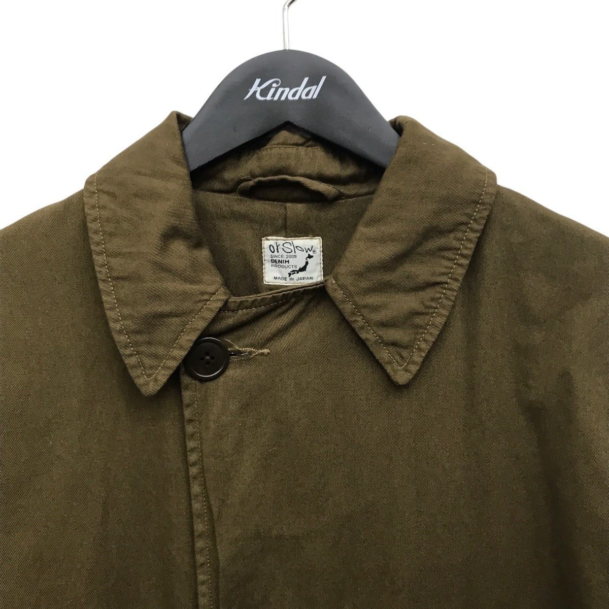 美品 orslow ワイド メタル ボタン ミリタリー ショップ コート カーキ 美品 orslow ワイド メタル ボタン ミリタリー ショップ コート カーキ