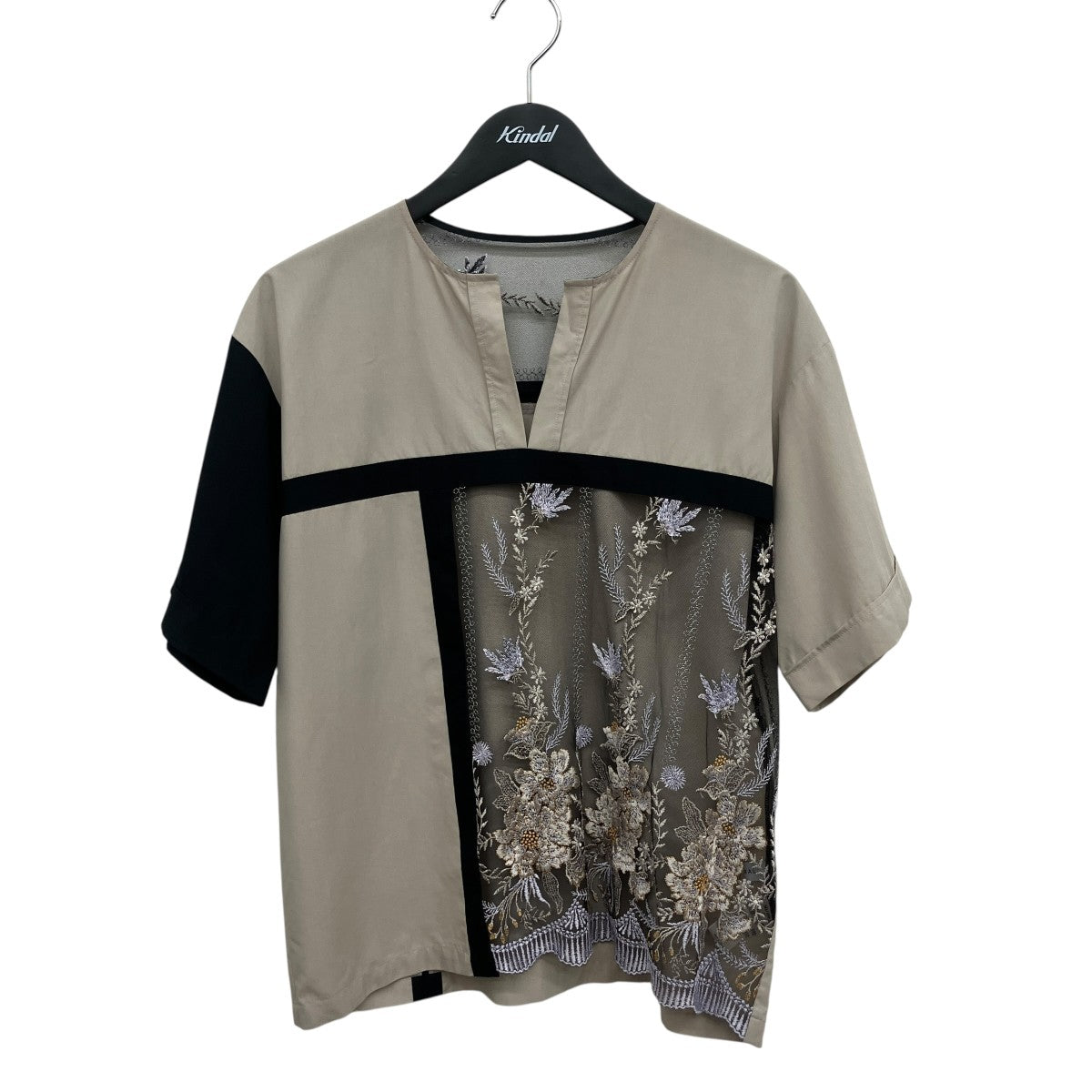 フラワー チュール半袖ブラウスMU20SS-0801