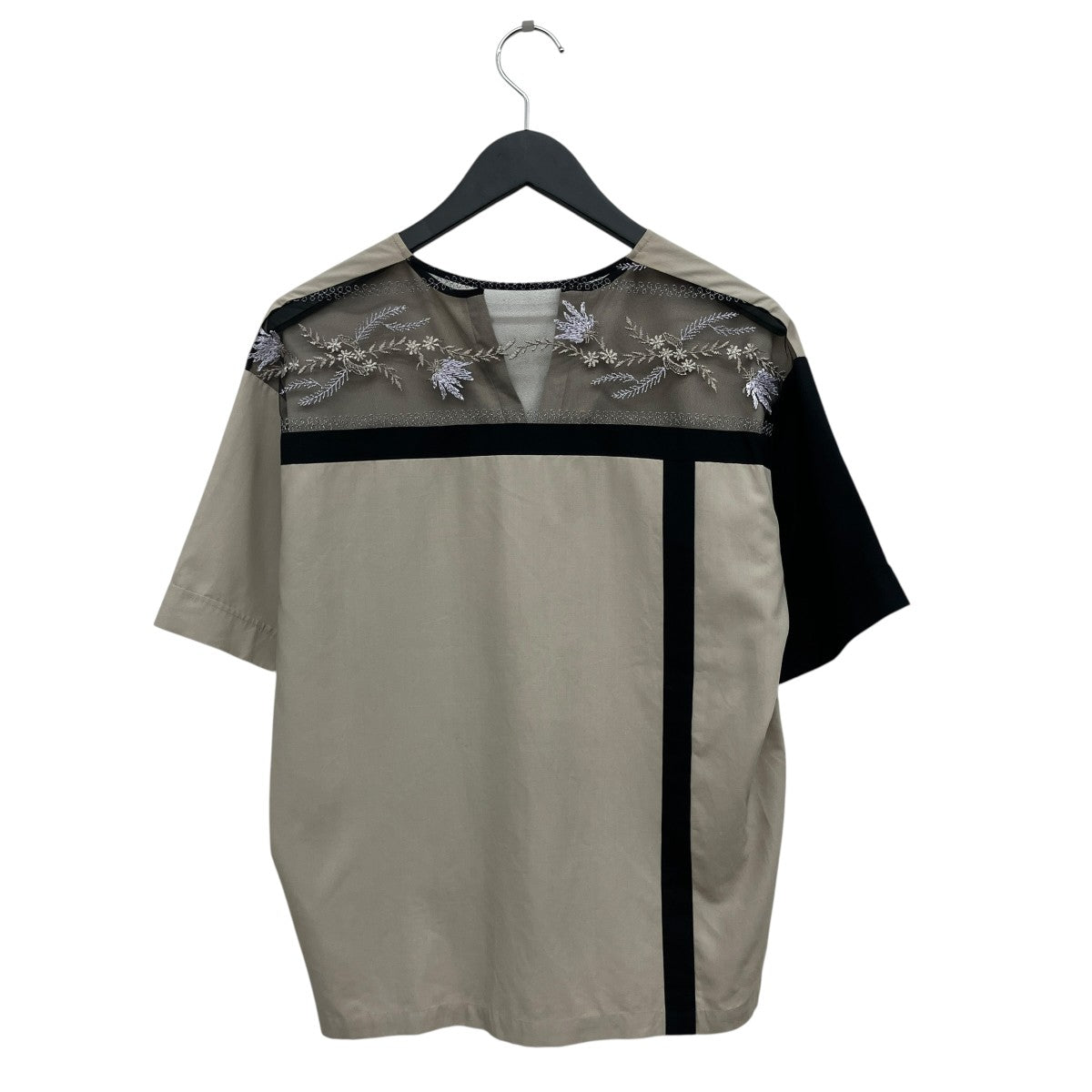 フラワー チュール半袖ブラウスMU20SS-0801