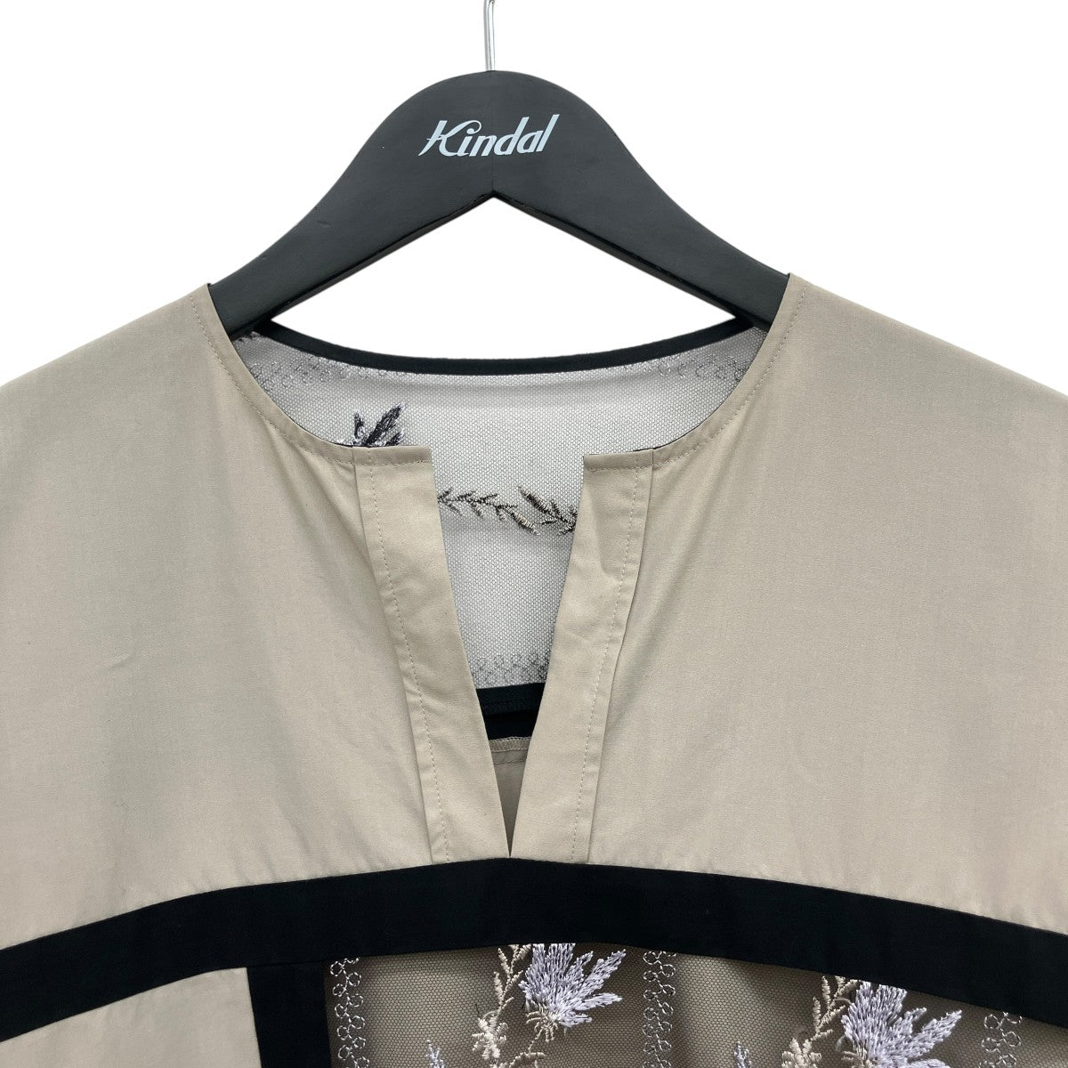 フラワー チュール半袖ブラウスMU20SS-0801