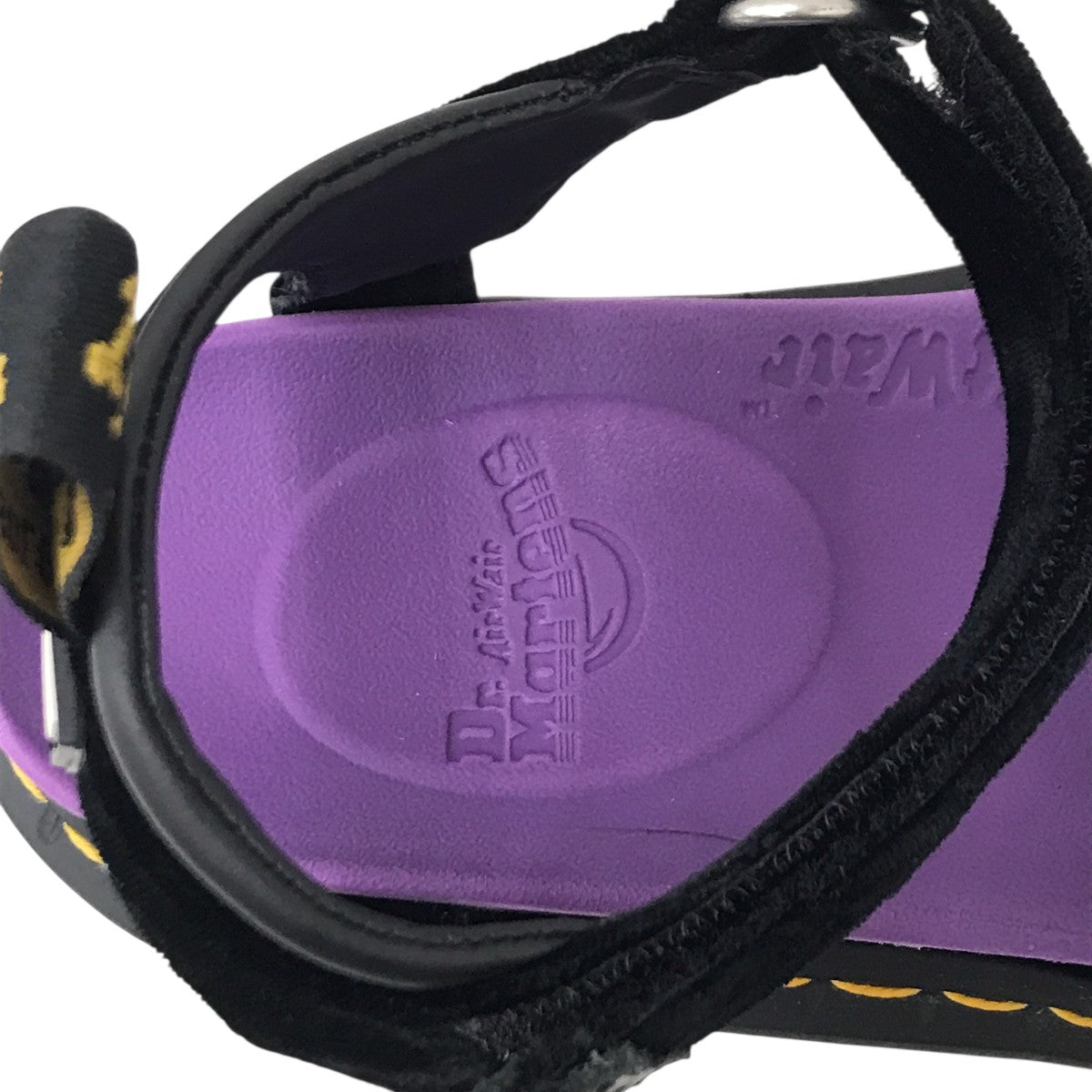 Dr．Martens×X-girl ベロア STRAP SANDAL厚底サンダル ブラック サイズ