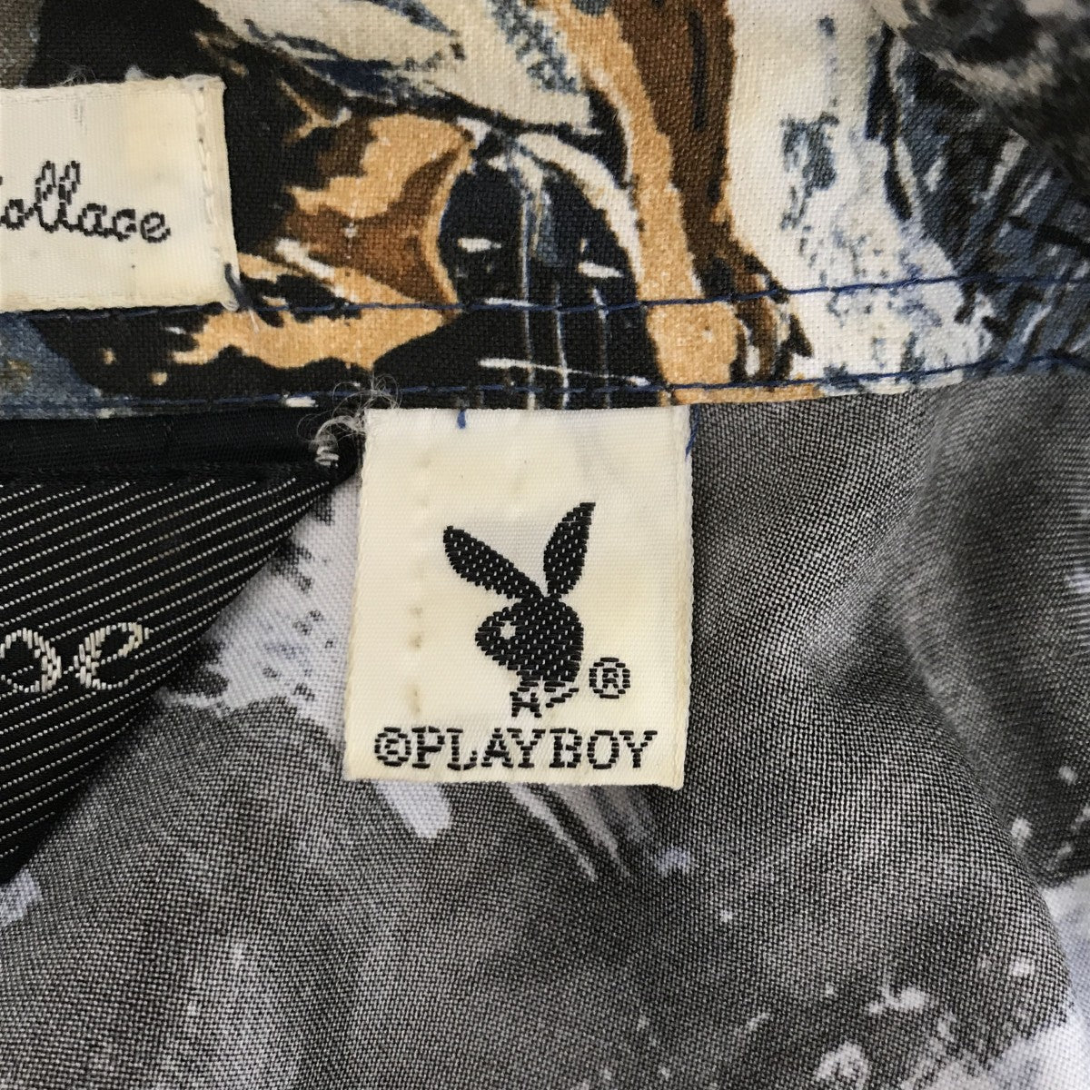 Chemise Et Cie×PLAY BOY ヴィンテージ総柄シャツ 古着・中古-4枚目のアイテム画像