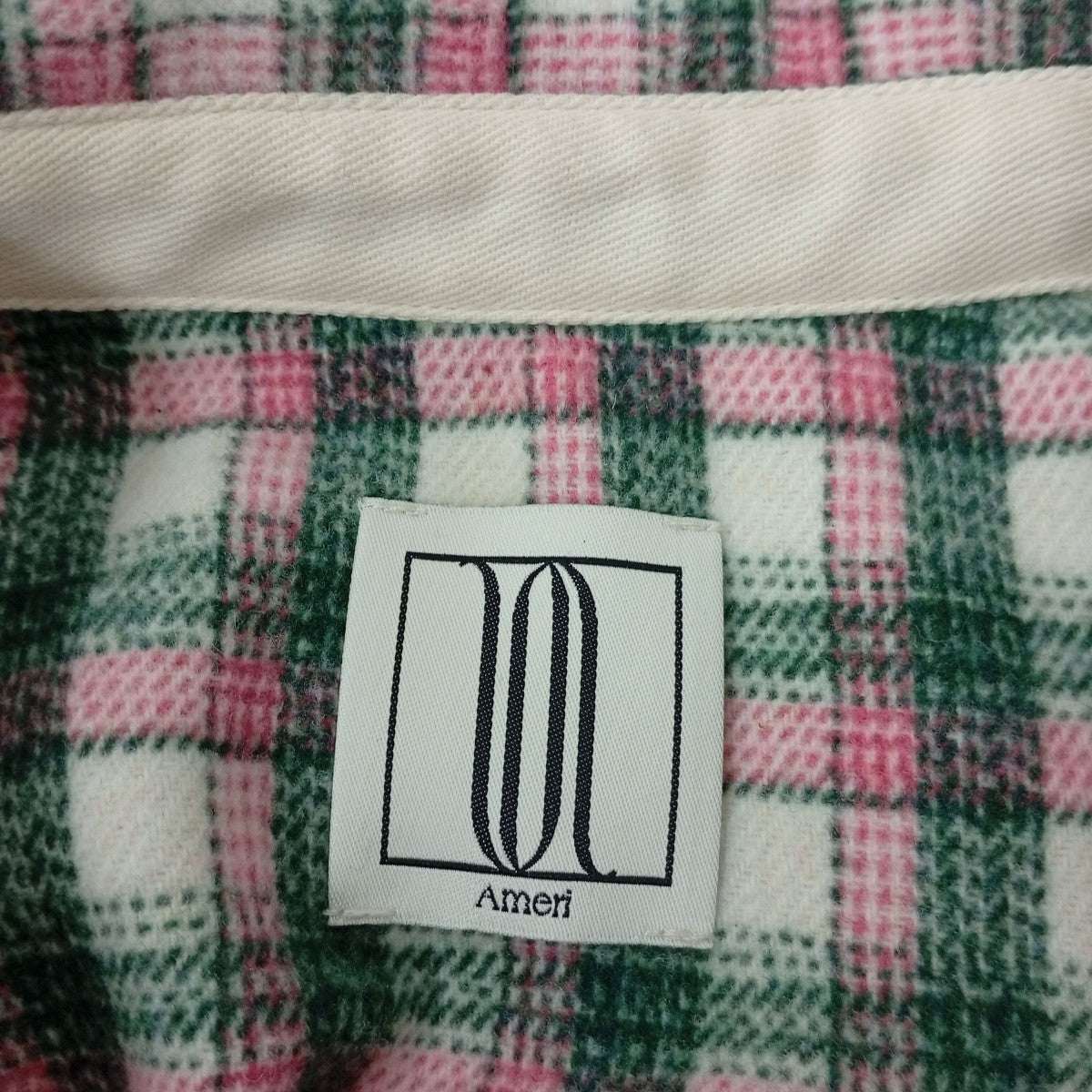 AMERI UND CHECK WOOL OVER SHIRTチェックシャツジャケット0224204710530 古着・中古-3枚目のアイテム画像
