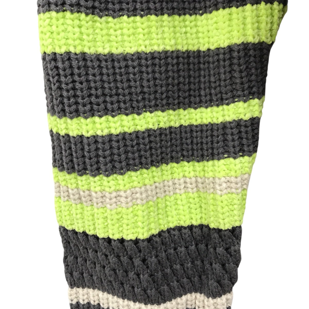 Front Zip Mesh Border Knitwearダメージ加工ニット21242365705