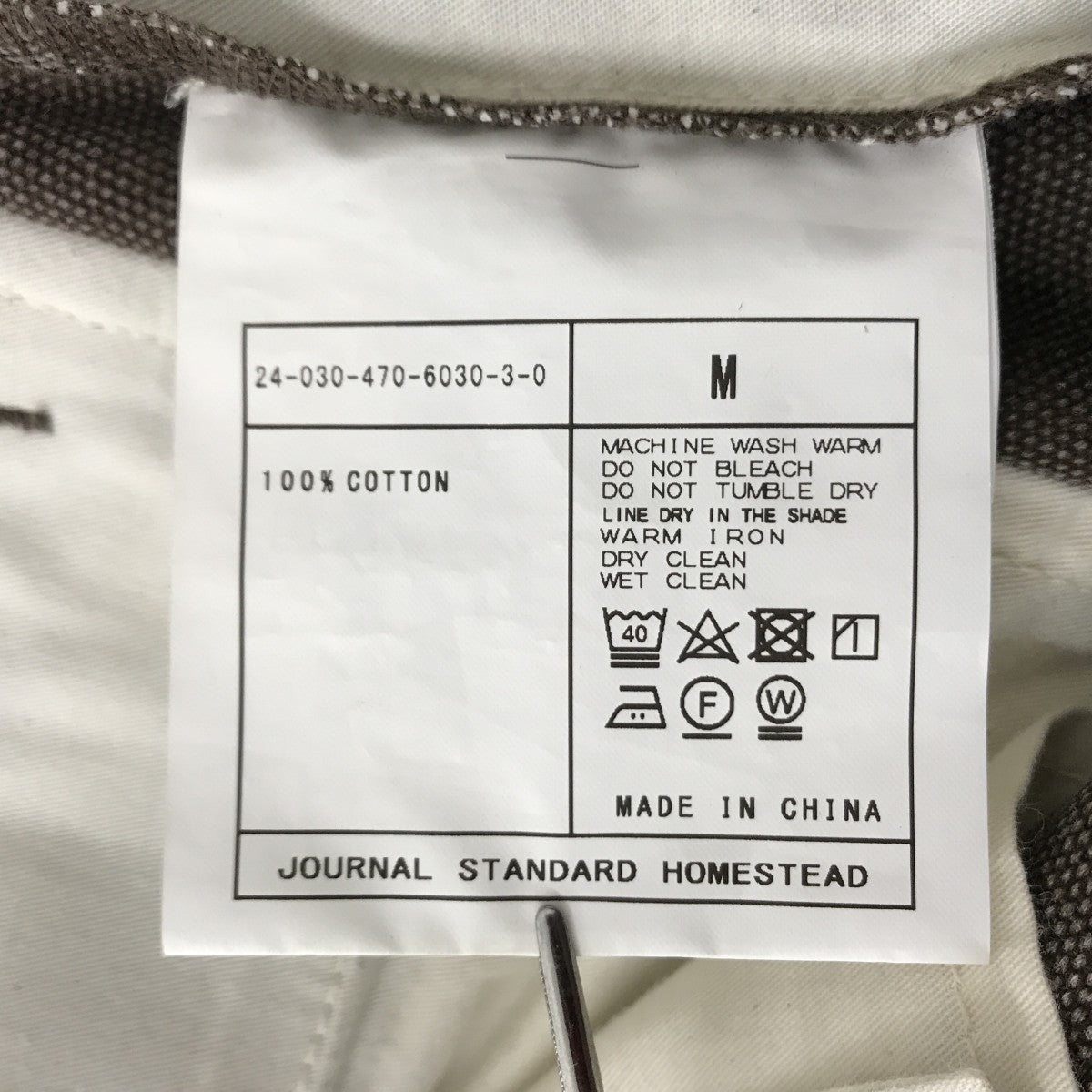 J．S HOMESTEAD タックパンツ24-030-470-6030-3 古着・中古-3枚目のアイテム画像