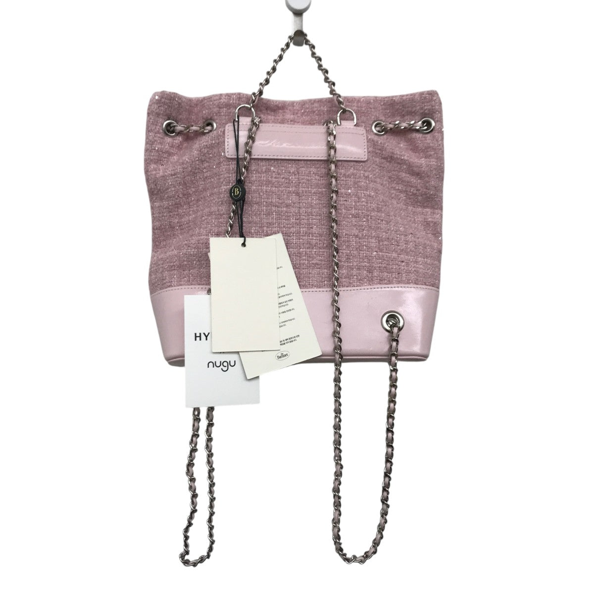 The Barnnet(ザ バーネット) Mint Tweed Drawstring Chain Backpack