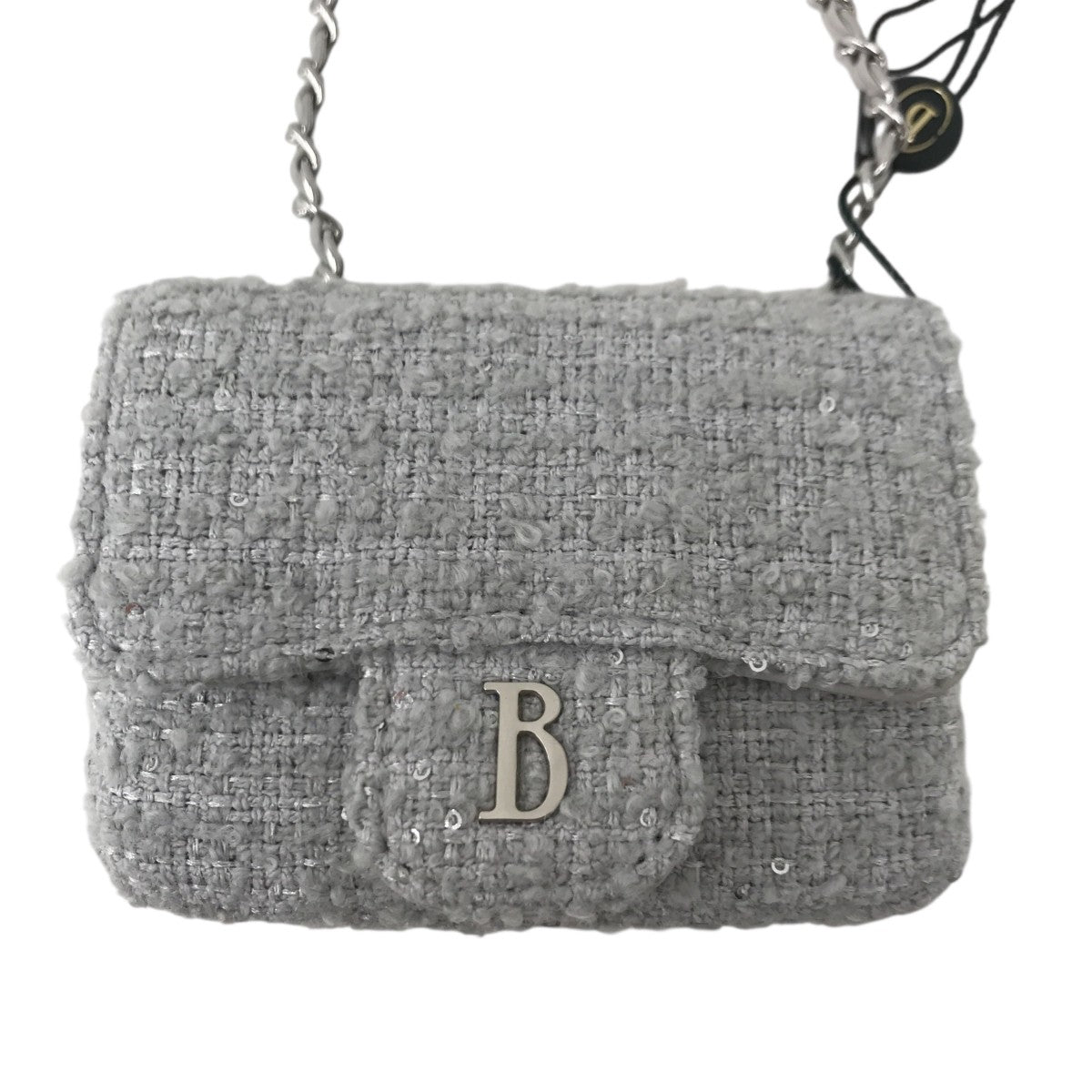 The Barnnet(ザ バーネット) Mint Tweed Chain Belt Mini Bag