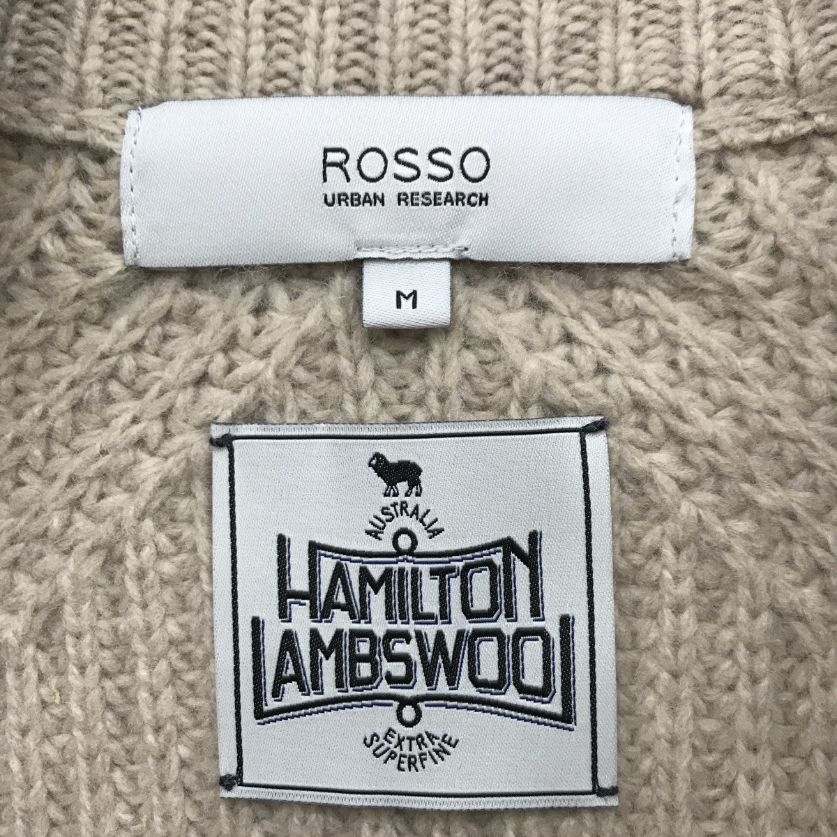 ROSSO ハミルトンラムズウールドライバーズニットジャケットra37-12m004 古着・中古-3枚目のアイテム画像