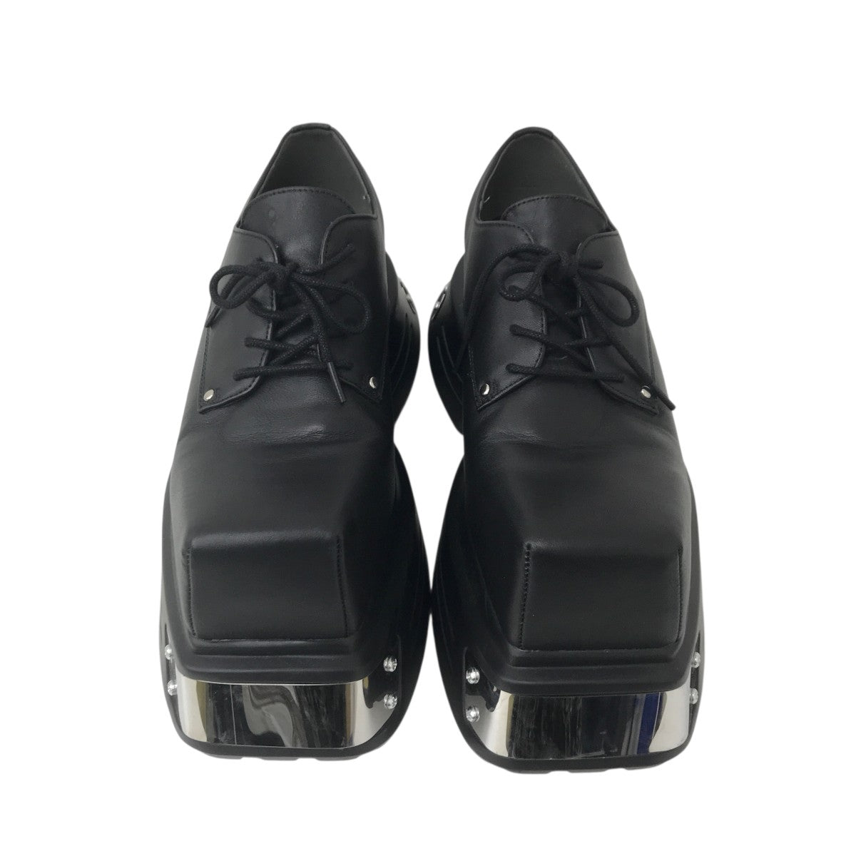 【GRANCY】l Plate Leather Shoes サイズ44 GRANCY(グランシー) Metal Plate Leather Shoes厚底シューズ ブラック