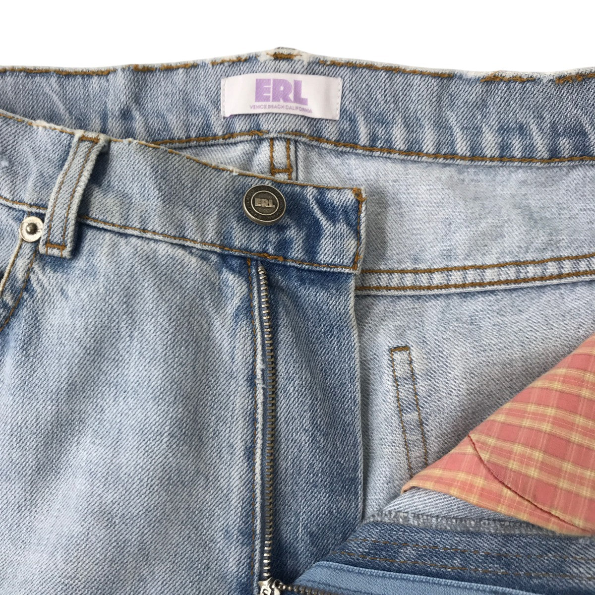 ERL 23SSダメージデニムパンツ 古着・中古-3枚目のアイテム画像