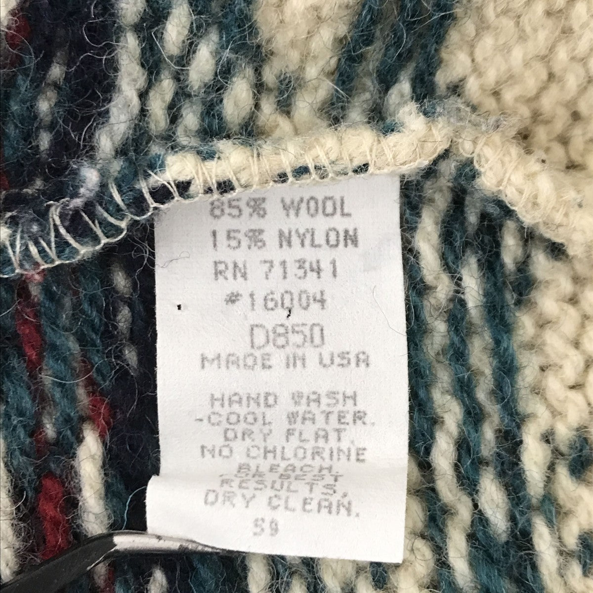 L．L．Bean ノルディック柄ニット 古着・中古-4枚目のアイテム画像