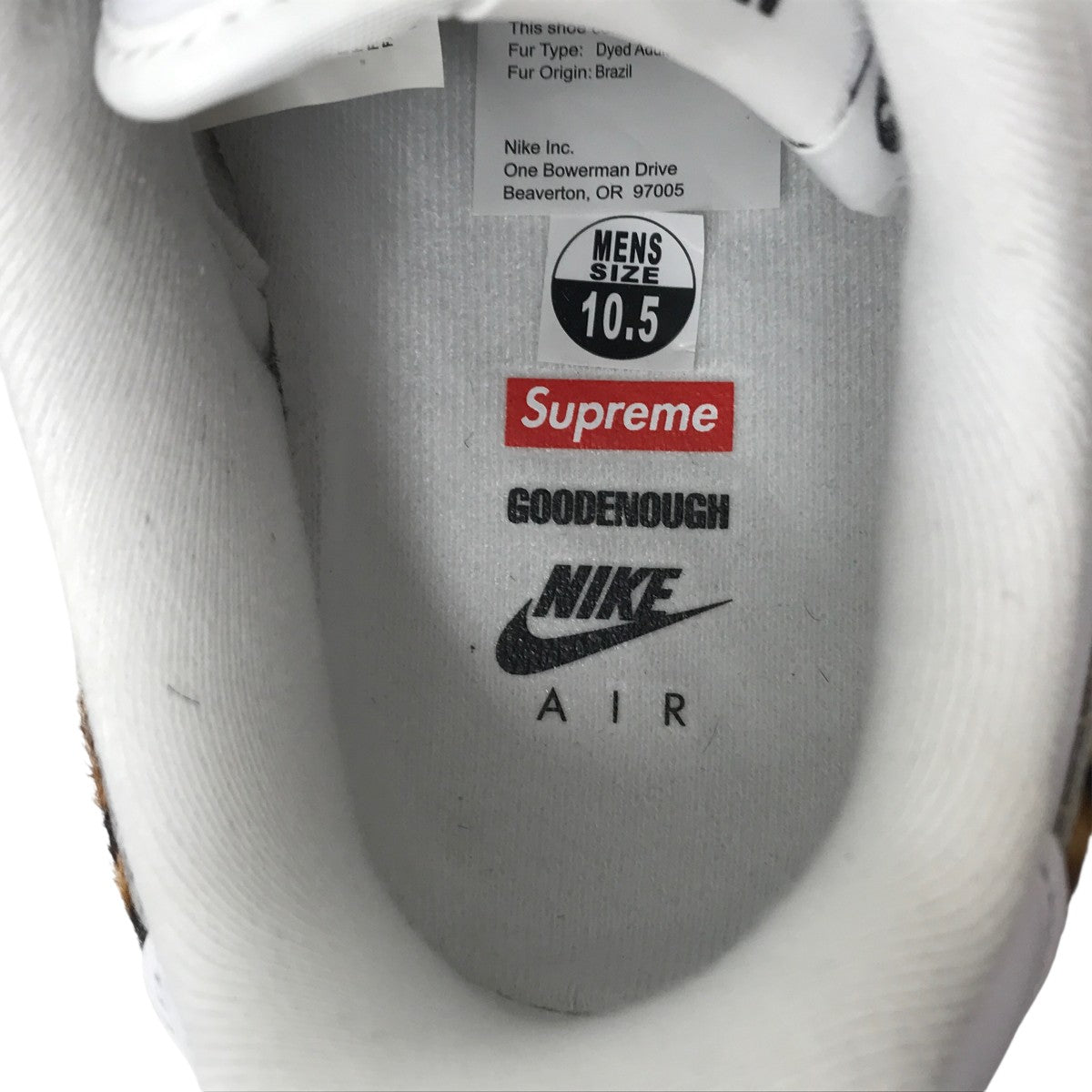 NIKE×GOODENOUGH×Supreme air force 1スニーカーIM3483-100 IM3483-100