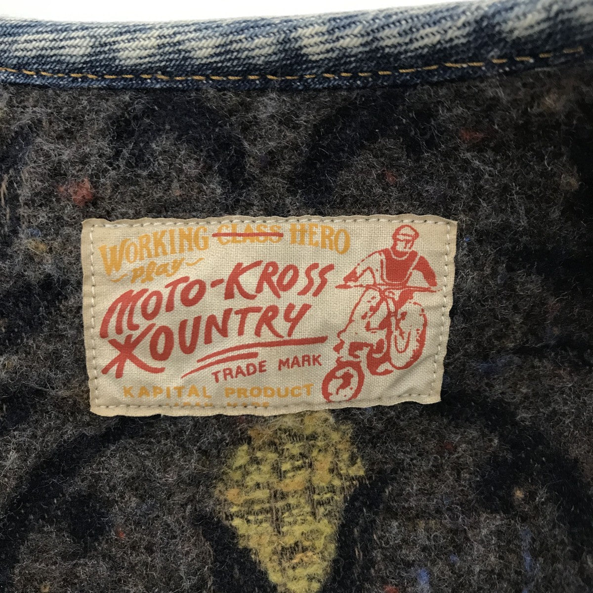 KAPITAL DENIM MOTOCROSS BORN JKT 14ozジャケットKR2402LJ05 古着・中古-3枚目のアイテム画像