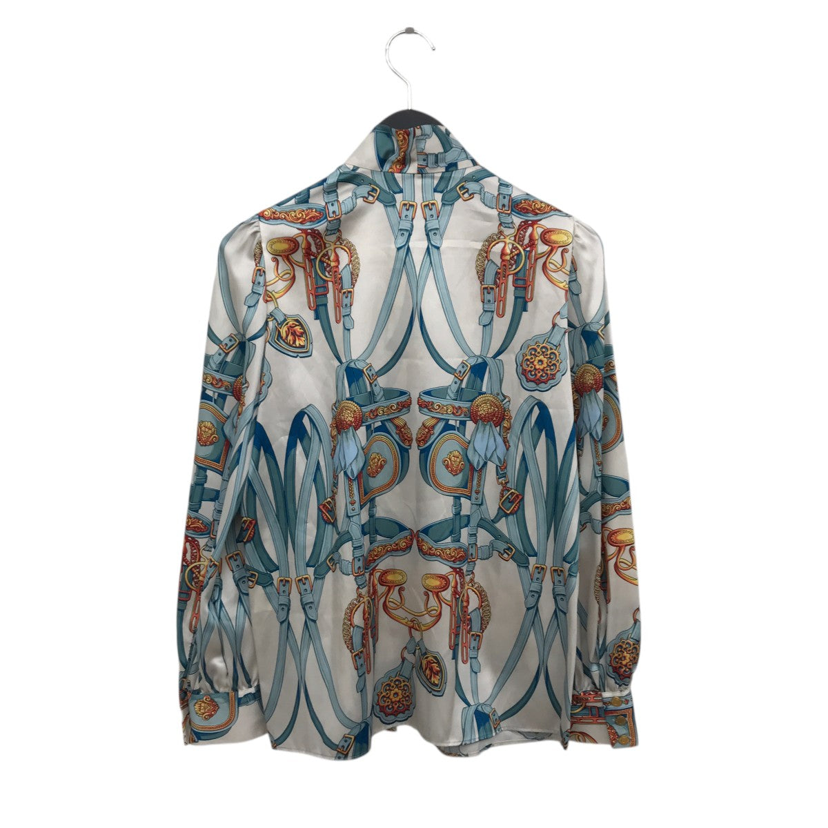 ハーネスプリントリボンブラウス総柄シャツ212320-13-060-71-020