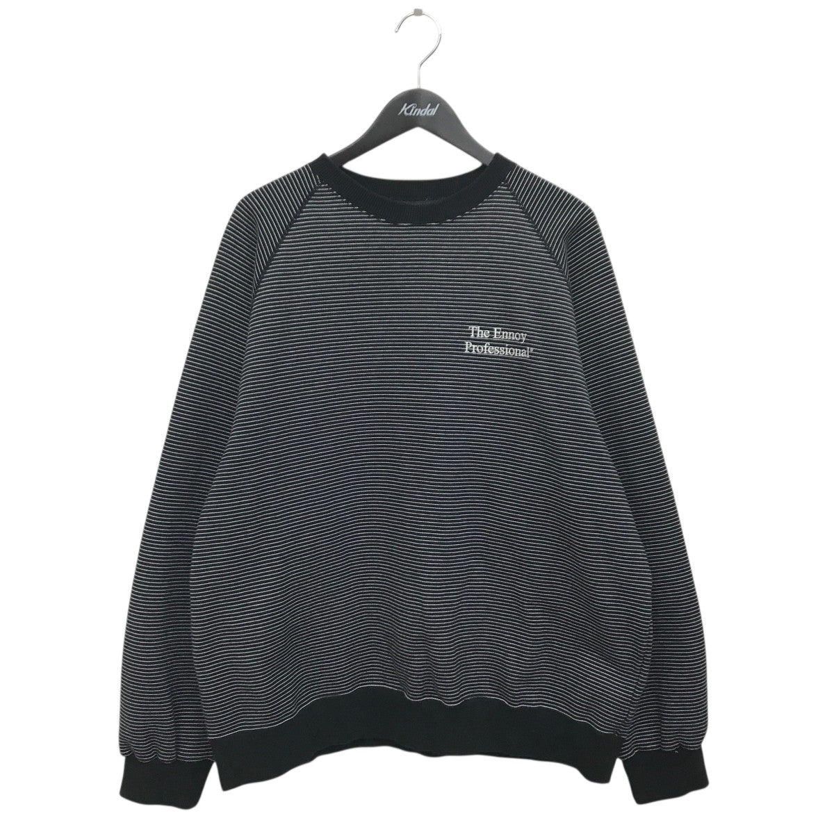 ENNOY Border Crew Neck SweatトレーナーAW24BRENCT01NTL 古着・中古-1枚目のアイテム画像