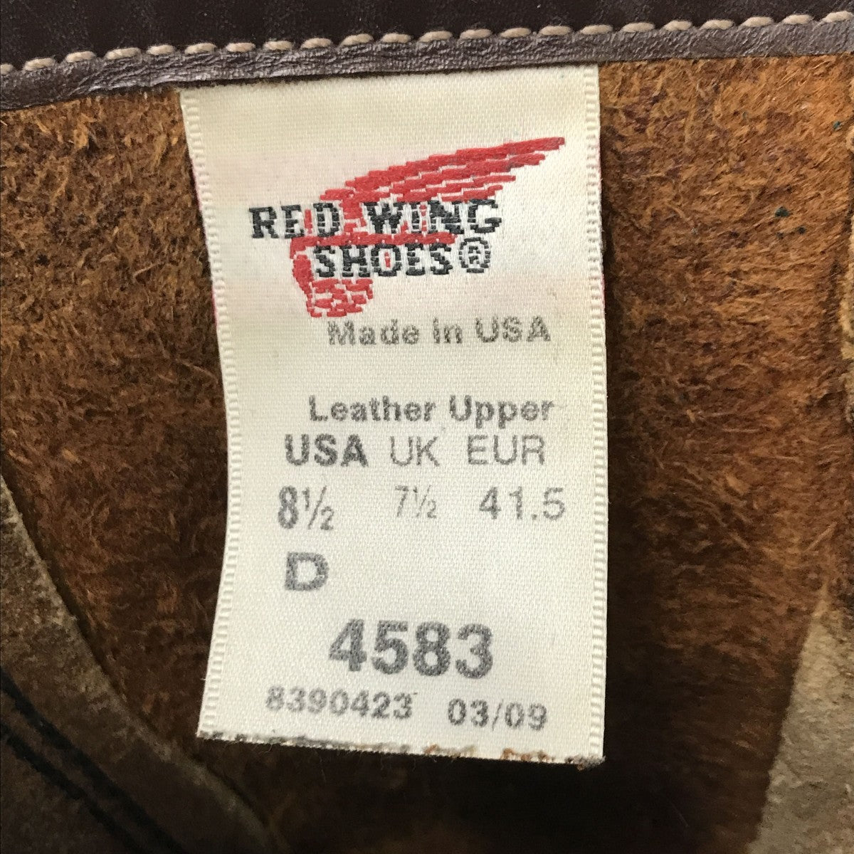 RED WING×J．CREW ワークブーツ4583 古着・中古-8枚目のアイテム画像