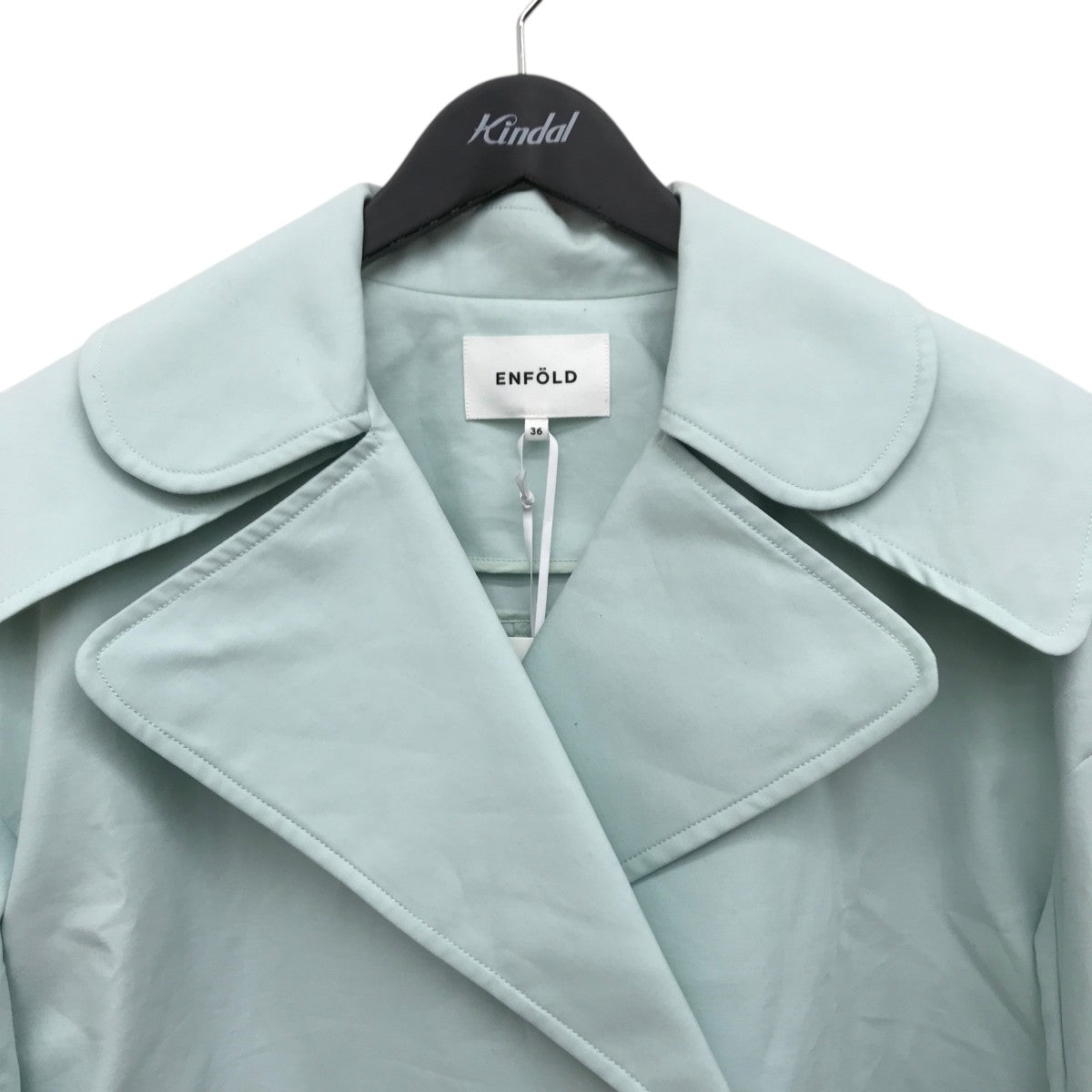 ENFOLD(エンフォルド) コットンダブルクロスBIGカラージャケット
