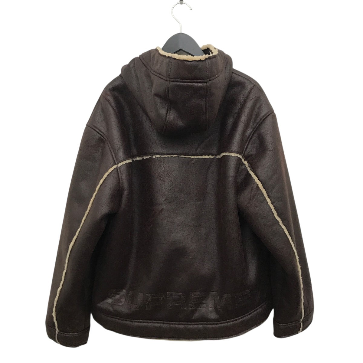 Supreme(シュプリーム) 23SSFaux Shearling Hoodedジャケット ブラウン