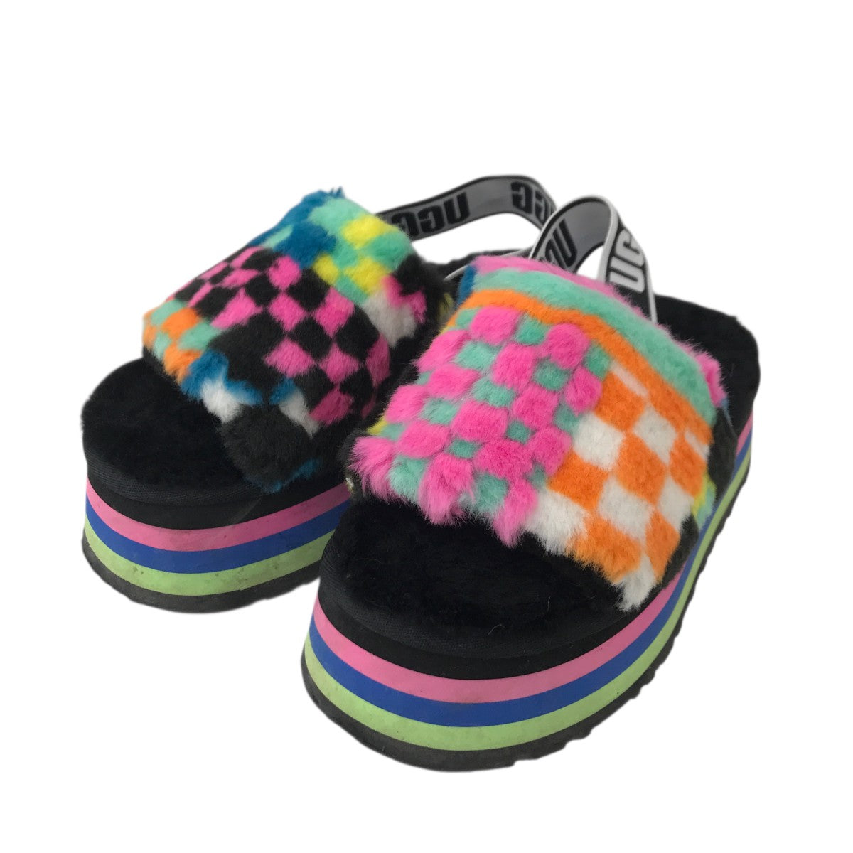 UGG(アグ) Disco Checks Slideファーサンダル1130877 1130877 マルチ