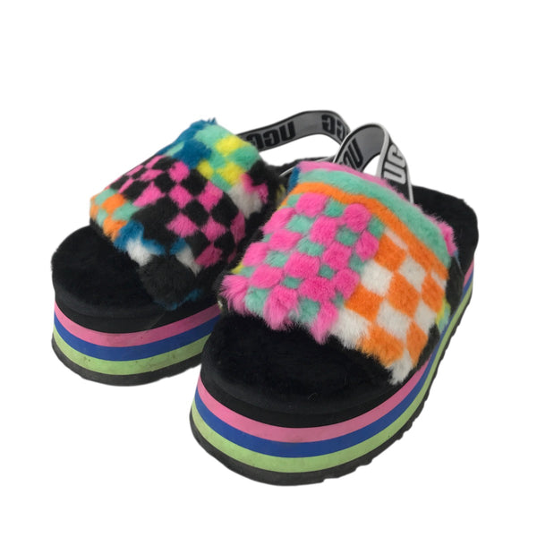 UGG(アグ) Disco Checks Slideファーサンダル1130877 1130877 マルチ