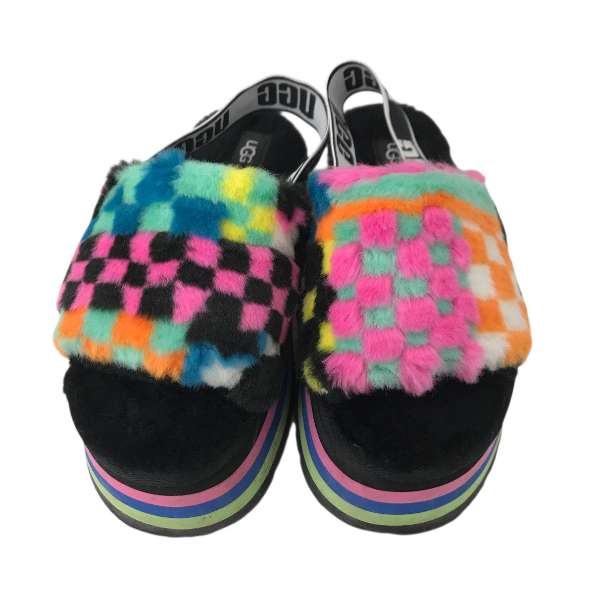 UGG(アグ) Disco Checks Slideファーサンダル1130877 1130877 マルチ