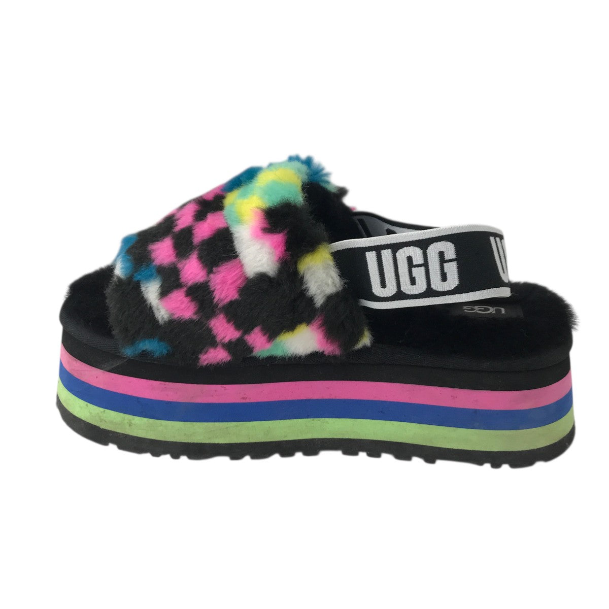 UGG(アグ) Disco Checks Slideファーサンダル1130877 1130877 マルチ