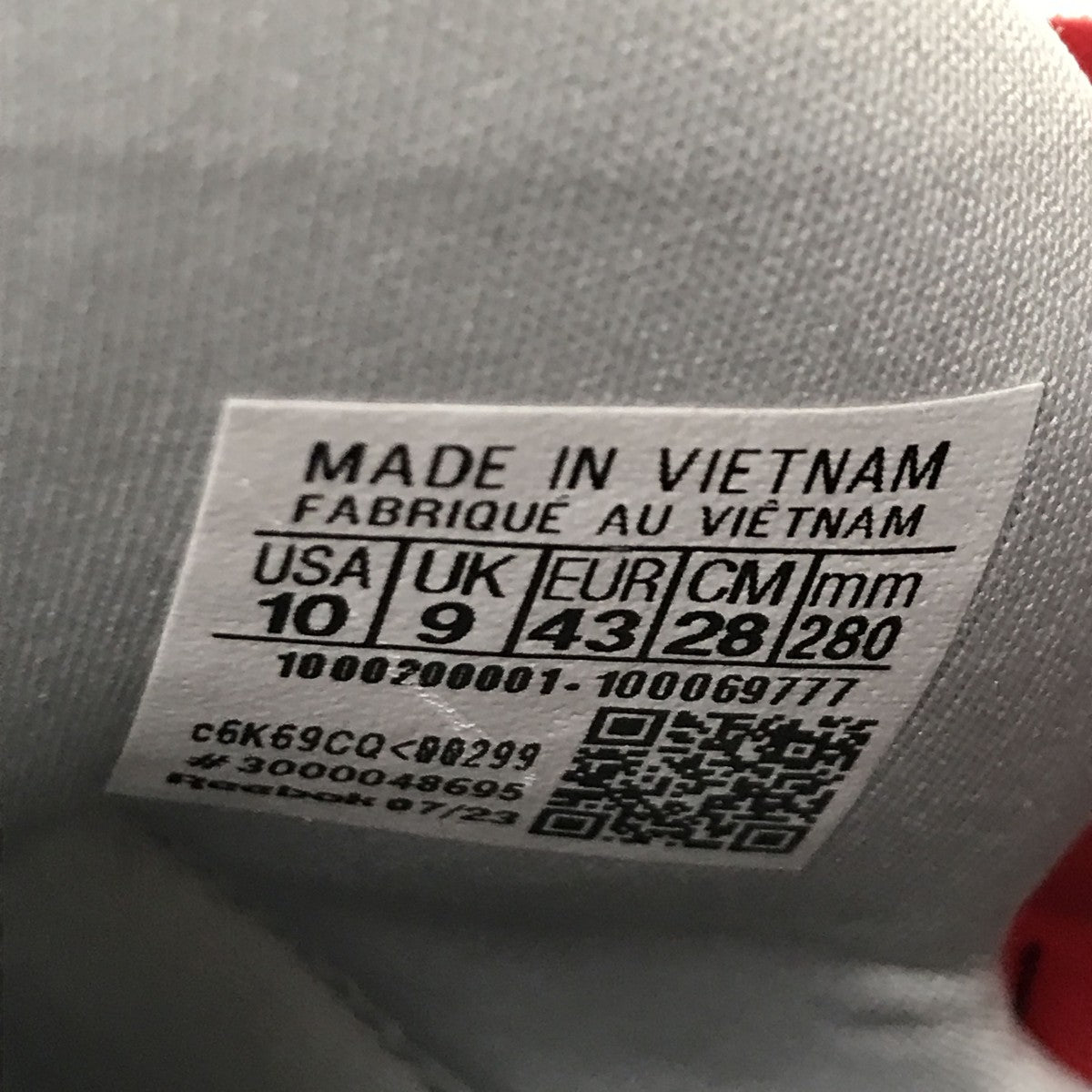 REEBOK INSTAPNMP FURY 95スニーカー 古着・中古-5枚目のアイテム画像