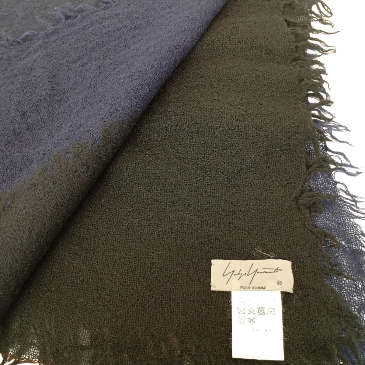 Yohji Yamamoto pour homme 17AWMU-ウールガーゼニードルパンチストールHK-L04-164 古着・中古-4枚目のアイテム画像