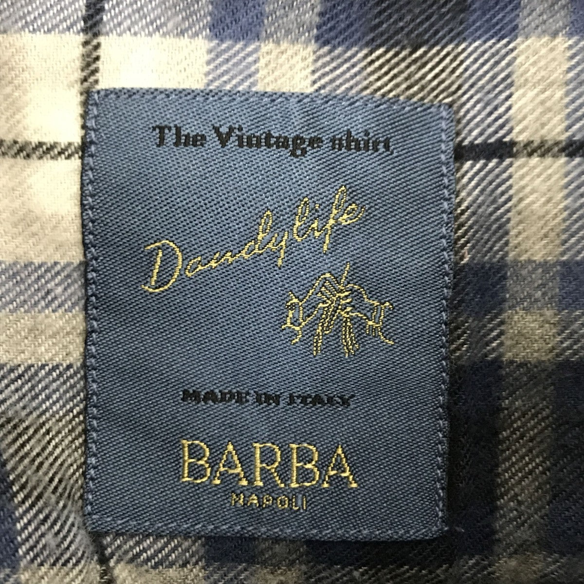 BARBA チェックシャツLIU63P01840305Q 古着・中古-3枚目のアイテム画像