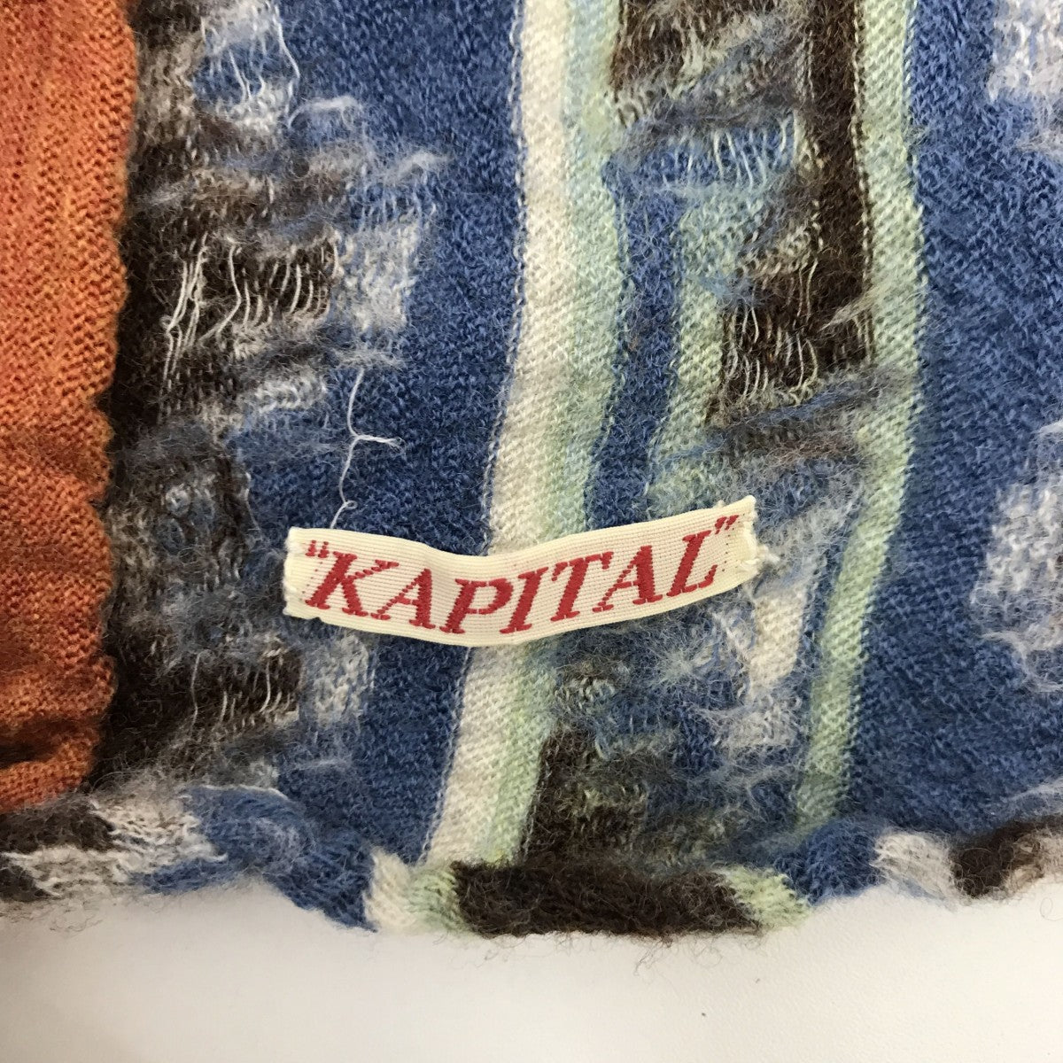 KAPITAL(キャピタル) 縮絨ウールストール オレンジ｜【公式】カインド