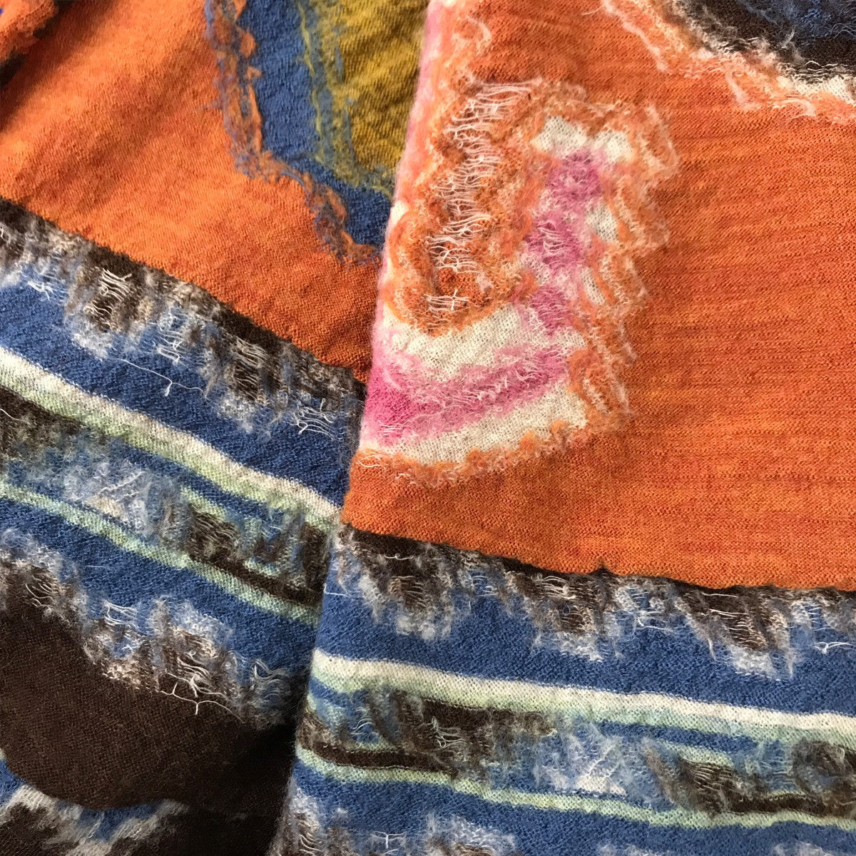 KAPITAL(キャピタル) 縮絨ウールストール オレンジ｜【公式】カインド