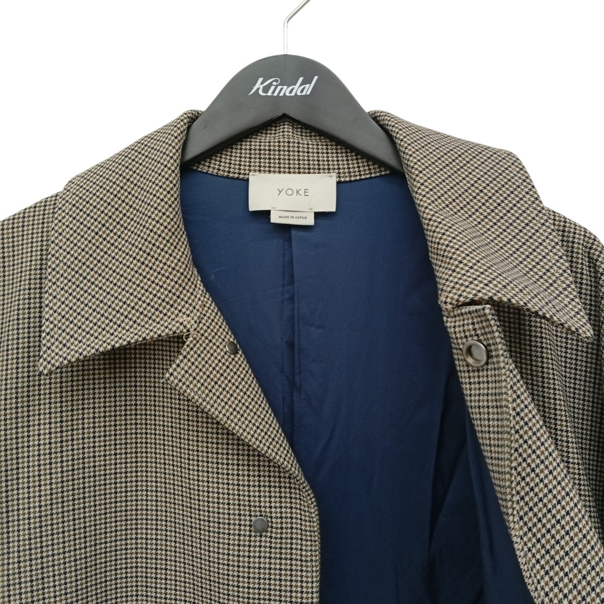 3WAY BAL COLLAR SHARE COATハウンドトゥースコートYK19SS0019C