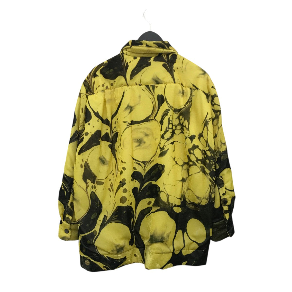 DROPPED SHOULDER PUFFER WITH SHIRT COLLAR IN PRINTED VELVETジャケットF23T07S-BTPV