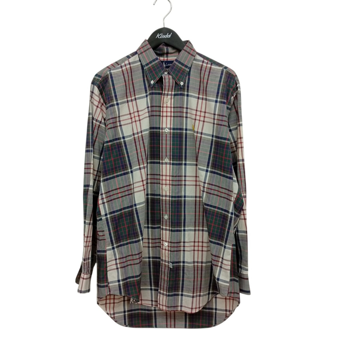 RALPH LAUREN(ラルフローレン) ワンポイントチェックBDシャツ グレー
