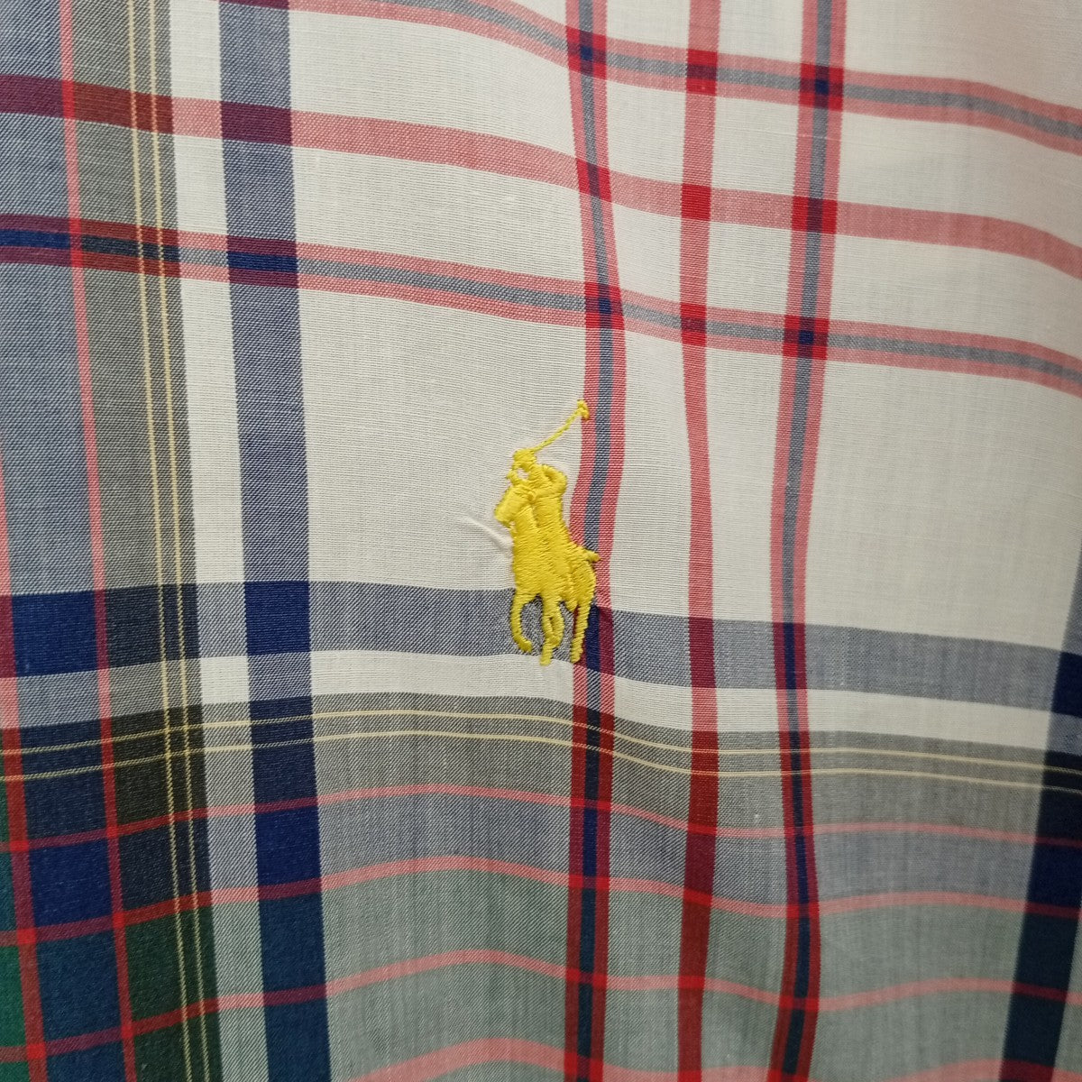 RALPH LAUREN(ラルフローレン) ワンポイントチェックBDシャツ グレー