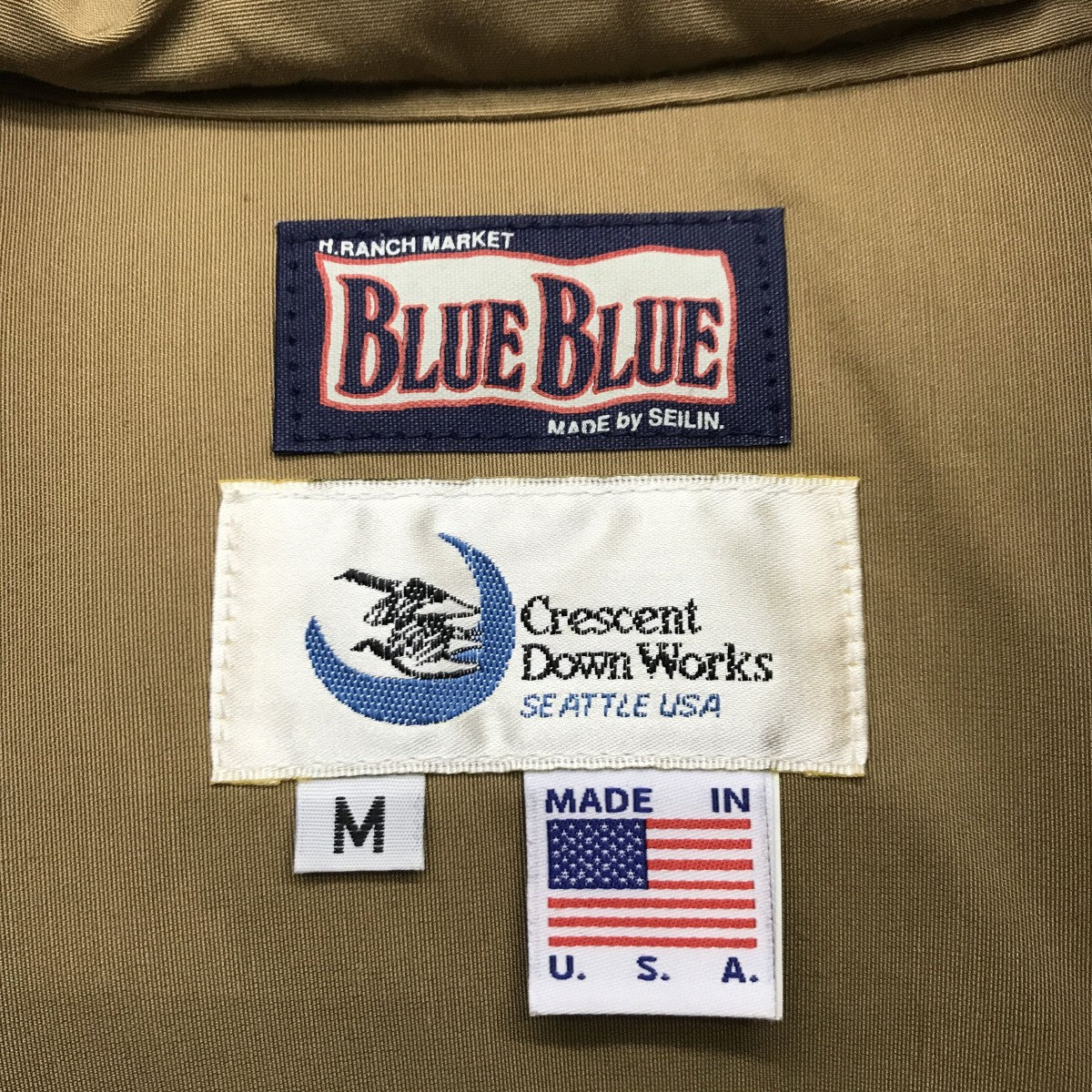 BLUE BLUE×Crescent Down Works×PENDLETON ダウンベスト ベージュ