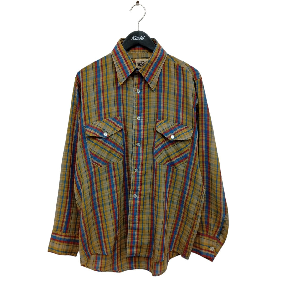 WOOLRICH 白タグ 70Sチェック長袖シャツ 古着・中古-1枚目のアイテム画像