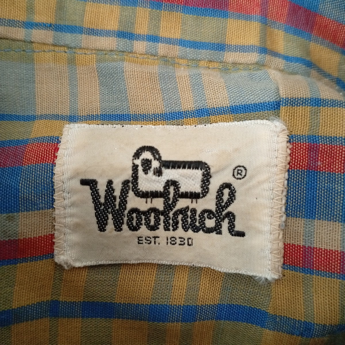 WOOLRICH 白タグ 70Sチェック長袖シャツ 古着・中古-3枚目のアイテム画像