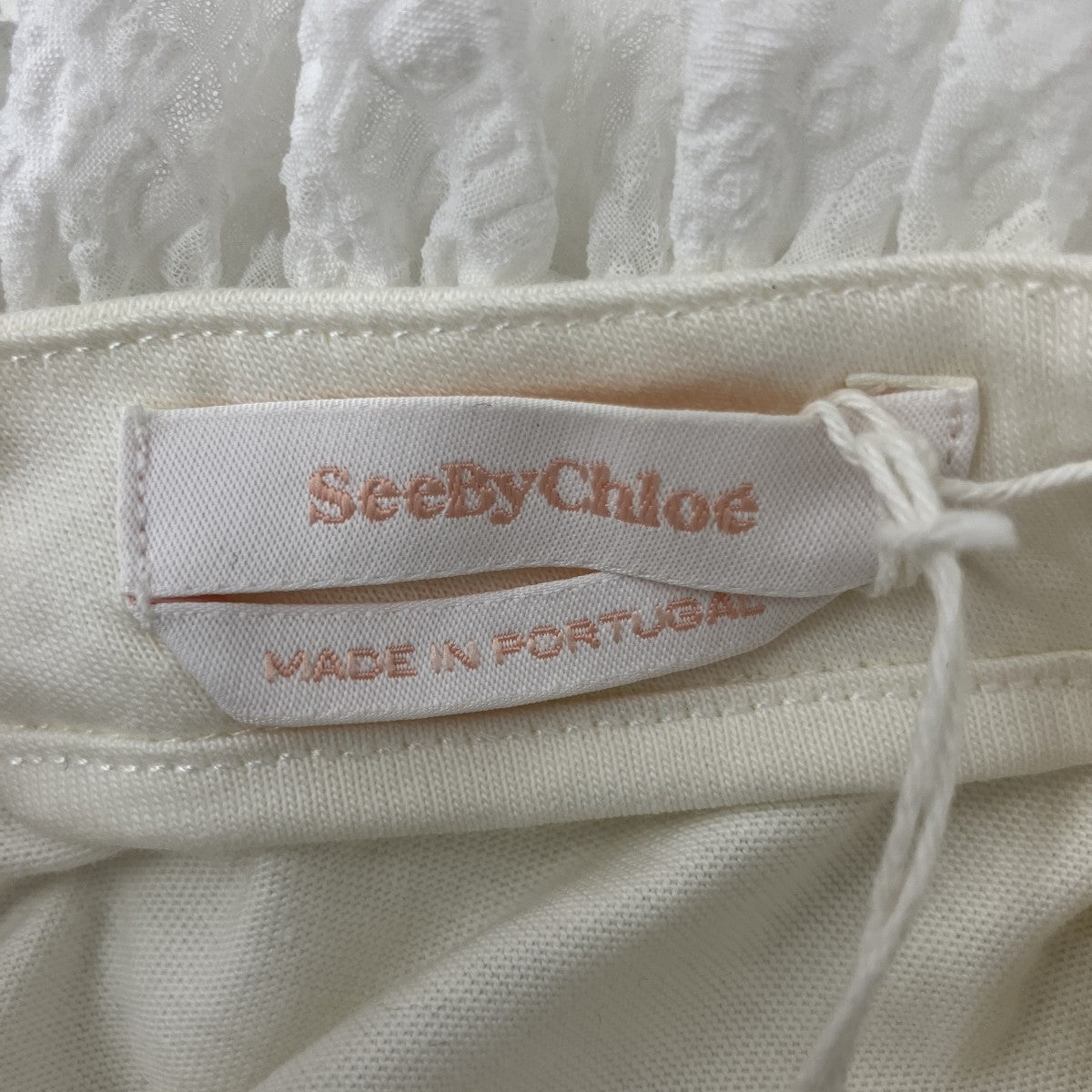 SEE BY CHLOE スリーブレスラッフルネックトップノースリーブブラウスS6AJH10 古着・中古-3枚目のアイテム画像