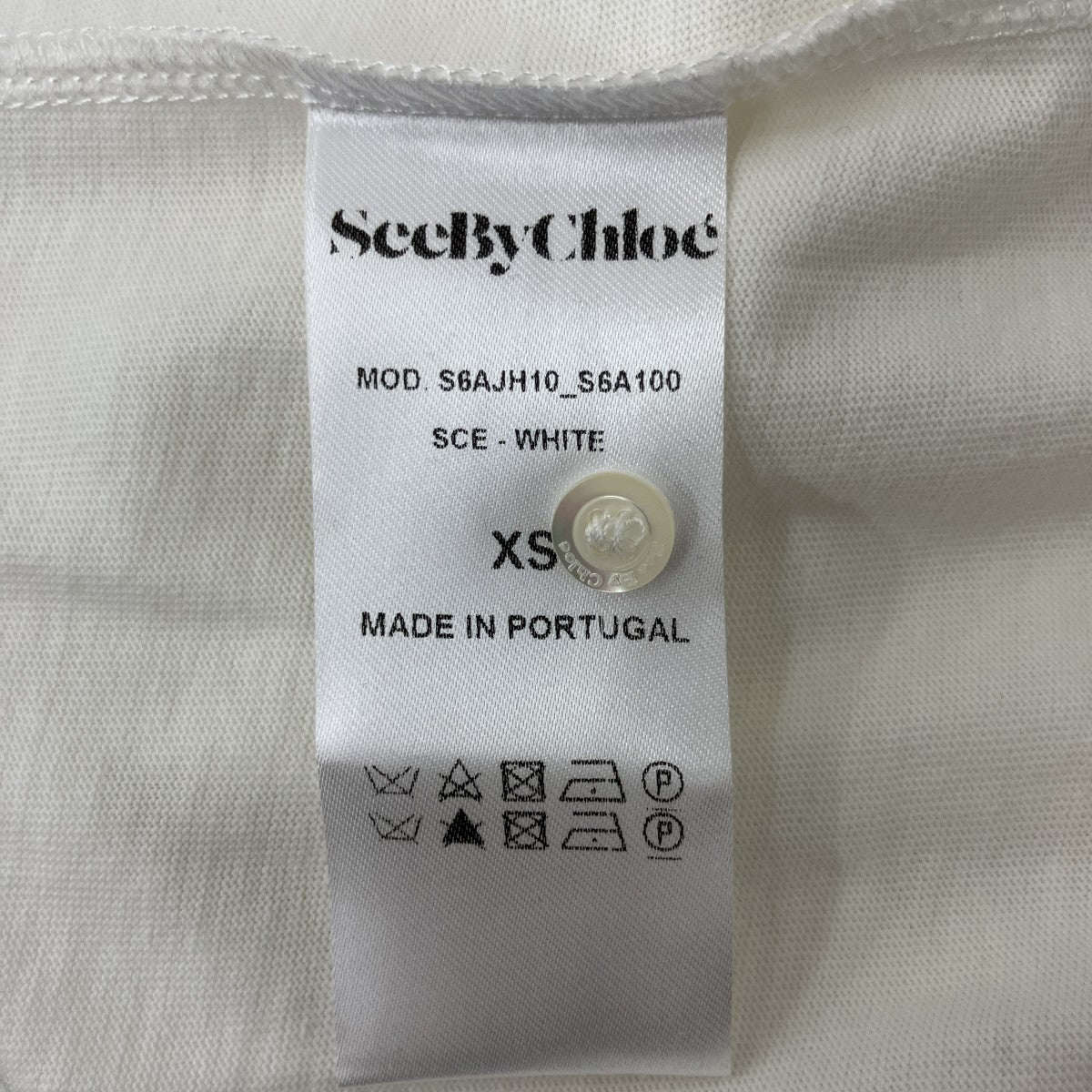SEE BY CHLOE スリーブレスラッフルネックトップノースリーブブラウスS6AJH10 古着・中古-4枚目のアイテム画像