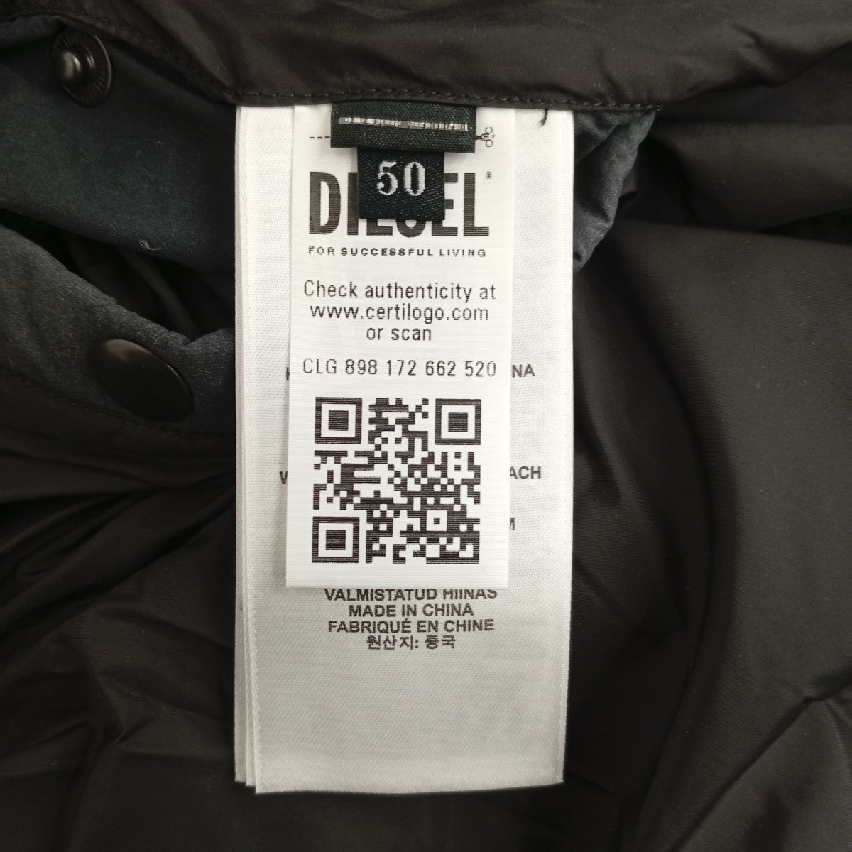 DIESEL W-RAVEELダウンジャケット0CBCS 古着・中古-4枚目のアイテム画像