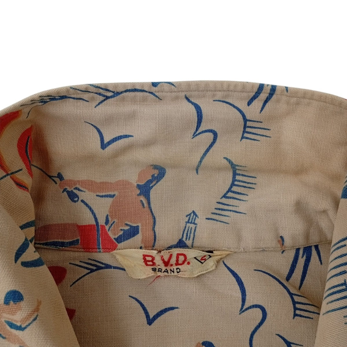 B．V．D 40~50sアロハシャツ 古着・中古-6枚目のアイテム画像