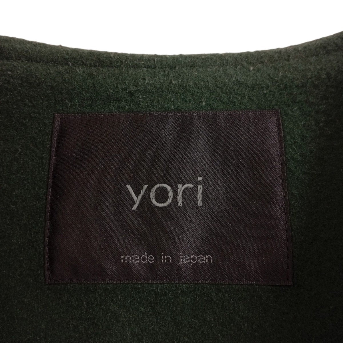 yori ウールメルトンノーカラーコートYR1825-091AT 古着・中古-3枚目のアイテム画像