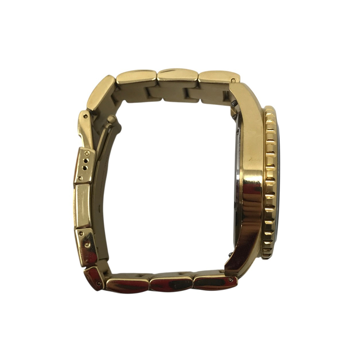 BLUE DIVE 三針デイト ゴールドトーン ステンレススチールウォッチ時計FS6030